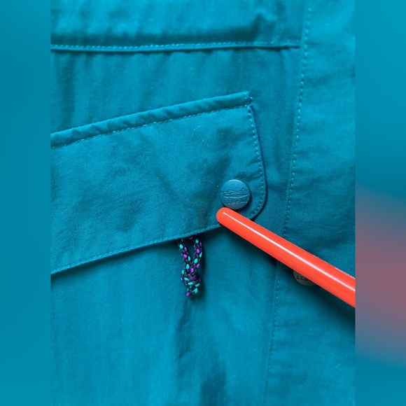 LL Bean Mens Large Regular Green Outdoor Coat Hooded Utility Jacket Vintage - Picture 8 of 11